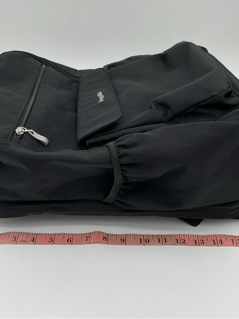 Baggallini Black Nylon Everyday Laptop Backpack with Front Pocket
